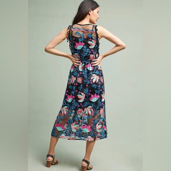 NEW Anthropologie Eva Franco Stevie Tasseled Lace Dress Size 0 Petite - Picture 12 of 13